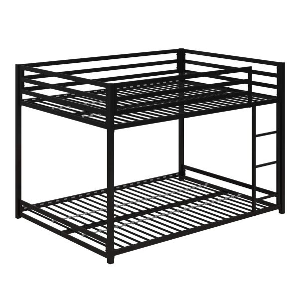 Metal Bunk Bed for Kids, Full/Full, Black - Image 2