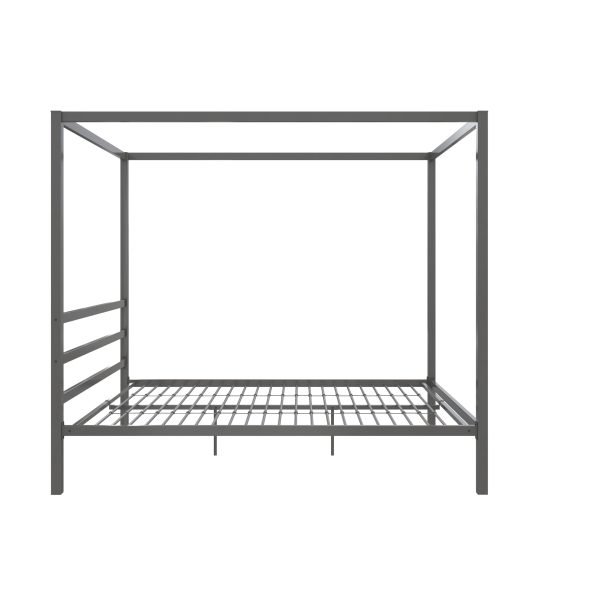Metal Canopy Platform Bed Grey - Image 12