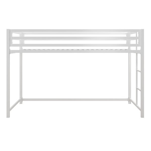 Metal Junior Twin Loft Bed, White - Image 4