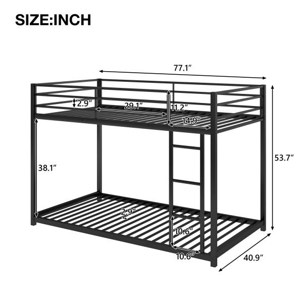 Twin Over Twin Metal Bunk Bed