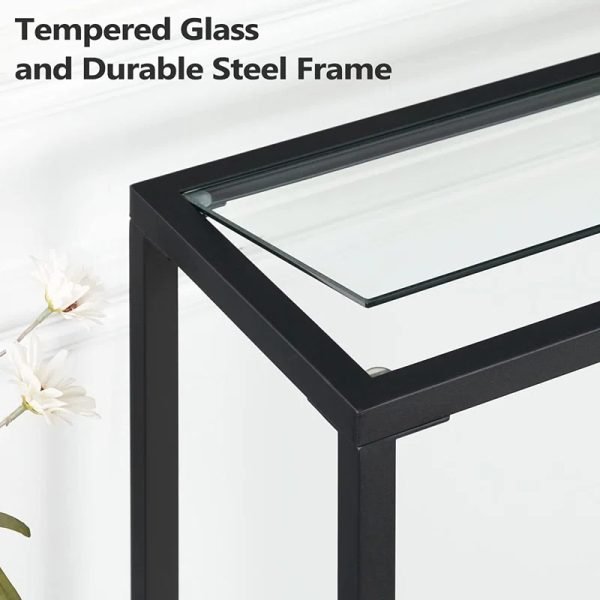 Glass Top Console Table - Image 5