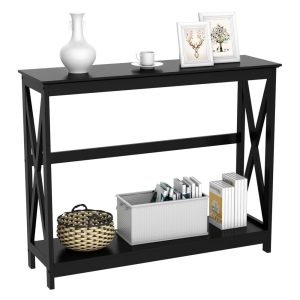 Entryway Table Bookshelf black