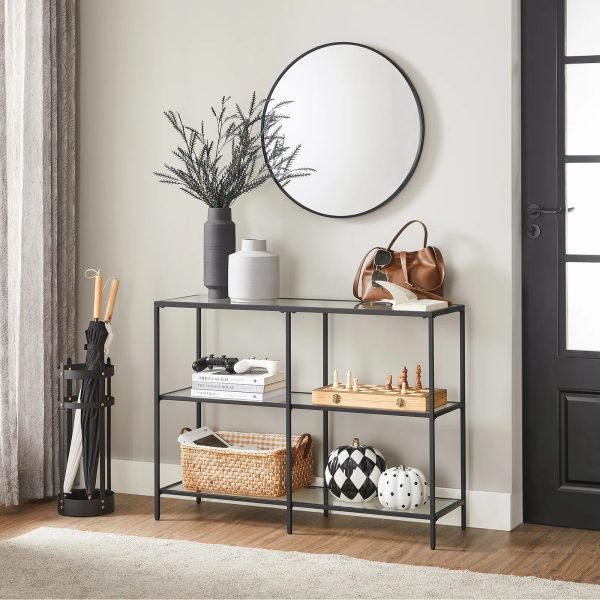 Glass Top Console Table